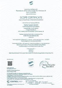 halfar certificat GRS