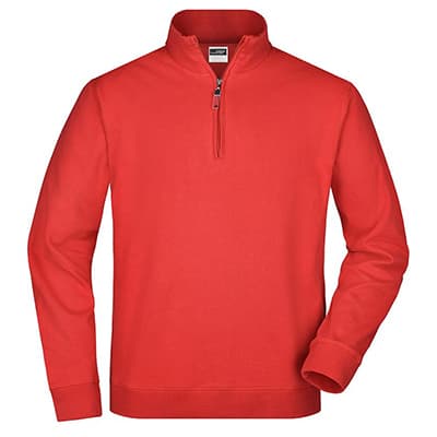 Sweat 1/4 zip en 100% coton personnalisable