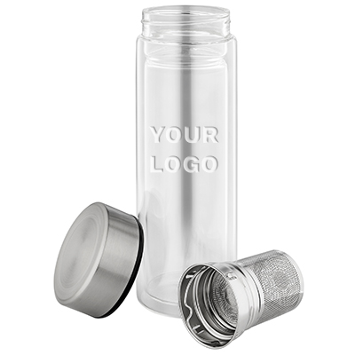 Gravure laser sur bouteille en verre publicitaire