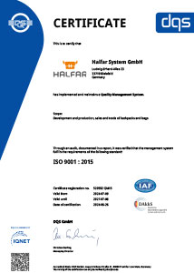 halfar certificat iso 9001