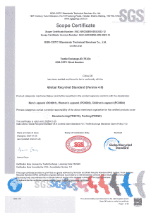 Canis certificat GRS polyester