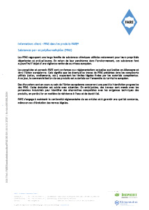 Les infos sur les PFAS des parapluies FARE