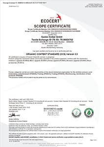 Daiber certificat ECOCERT OCS 2026