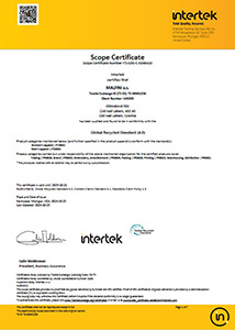 Malfini certificat GRS 2025