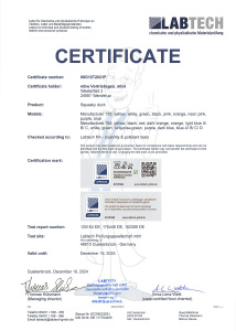 Certificat conformité les canards MBW