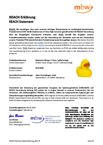 Déclaration REACH de MBW